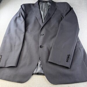 Tiglio Luxe Novello Suit Jacket 48L‎ Gray 100% Wool Lanificio Di Biella Blazer